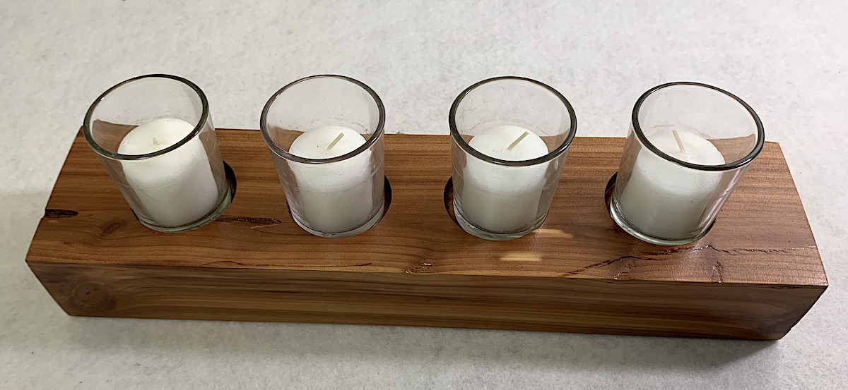 Cedar Votive Holder