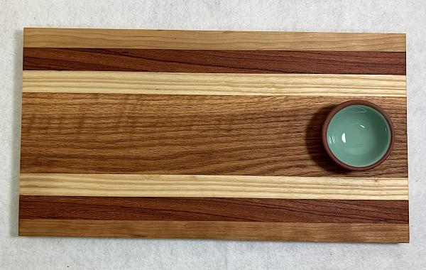 Cherry/Eberia/Ash/White Oak Cutting Board w/ Bowl picture