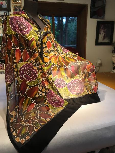 Hand Painted Silk Wrap~Scarf picture