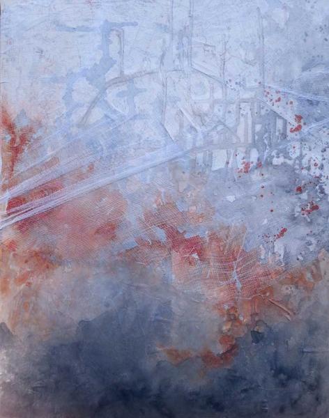 "Immerse" 24"x48" Mixed Media Painting picture