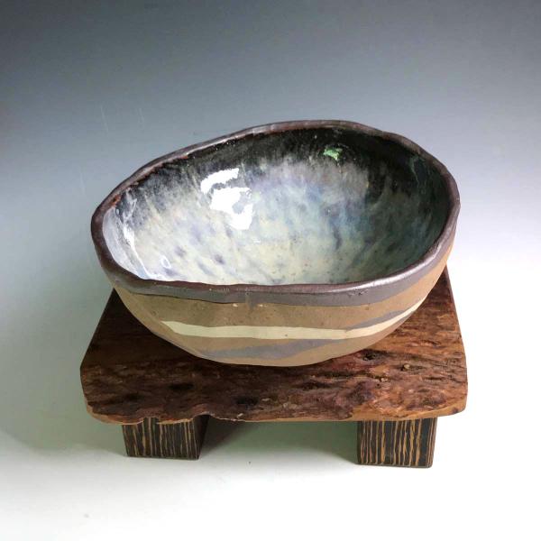 Stoneware Magic Bowl in Grey Pearl Glaze picture
