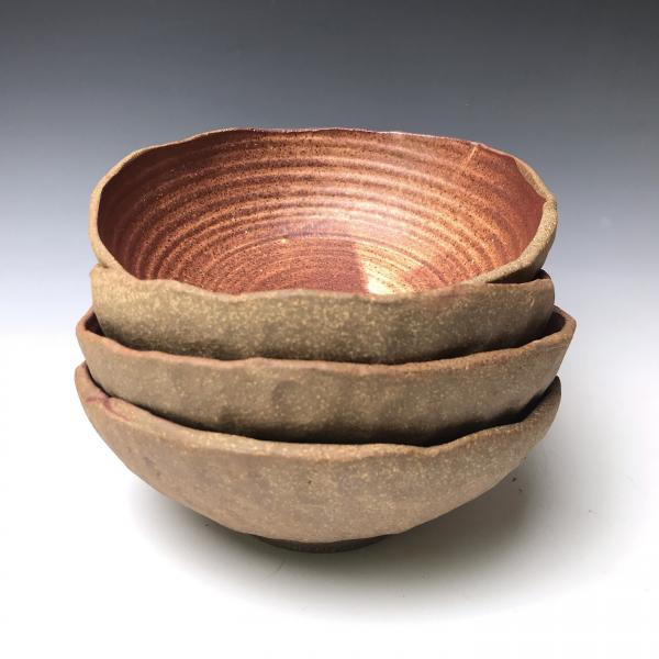Stoneware Shell Bowls in Creme Brulee Glaze