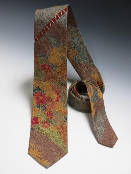 Floral Tsumugi Silk Kimono Tie picture