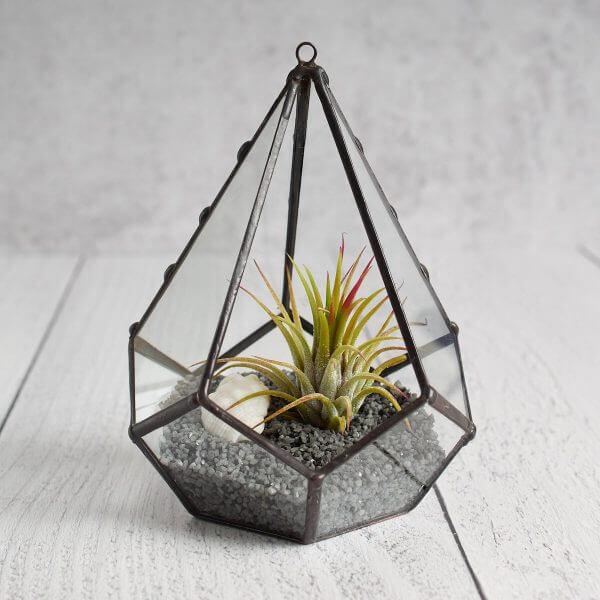 Tiny Teardrop Stained Glass Air Plant Holder picture