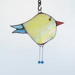 Stained Glass Bird -  Black Finish