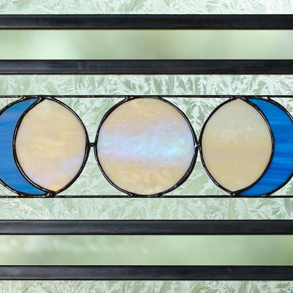 Five Moon Phases Stained Glass Window 3 - Panel picture