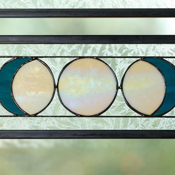 Five Moon Phases Stained Glass Window 3 - Panel picture