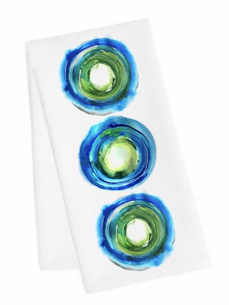 Tea Towel - Aqua Circles