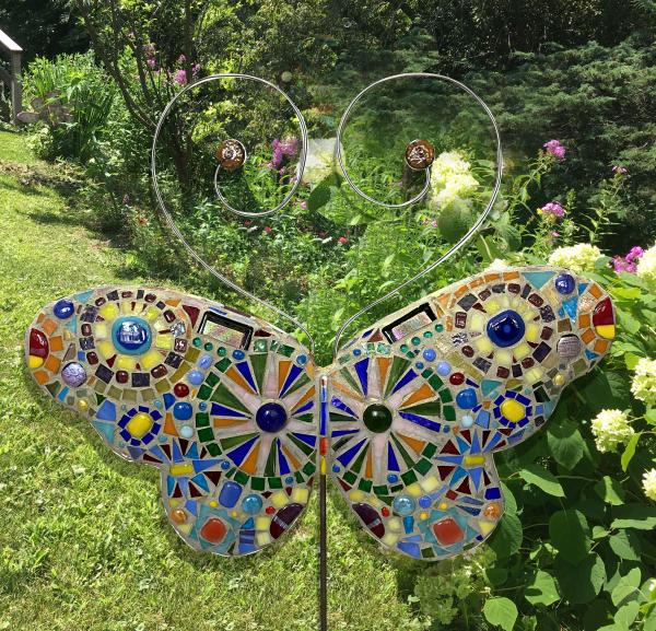 Mosaic Butterfly Garden Stake picture