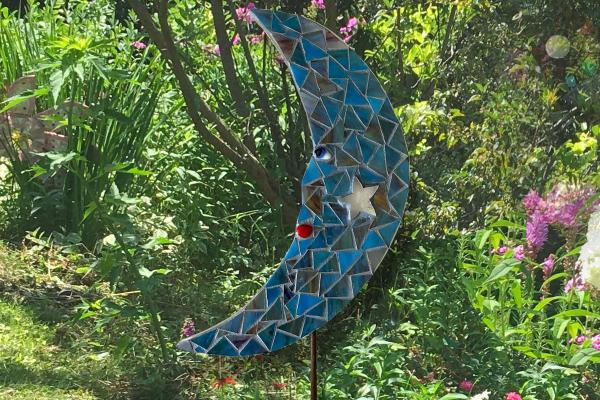 Mosaic Moon Garden Stake picture
