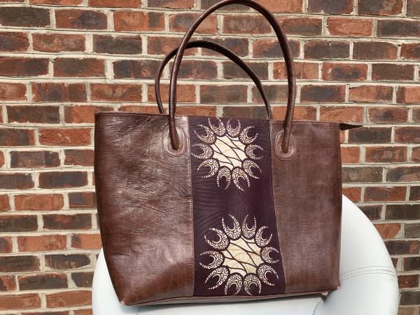 Ankara Leather Handbag