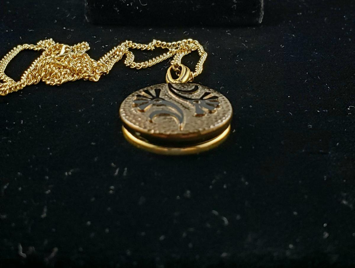 Vintage Glass Button Pendant picture