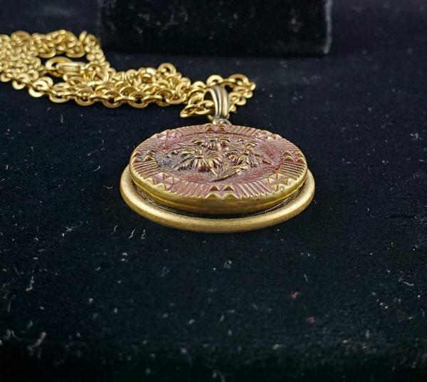 Victorian Tinted Button Pendant picture