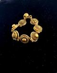 Antique Brass Button Bracelet