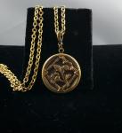 Victorian Floral Button Pendant