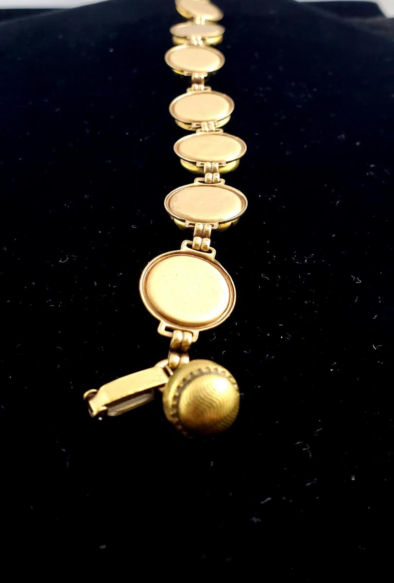 Antique Brass Button Bracelet picture