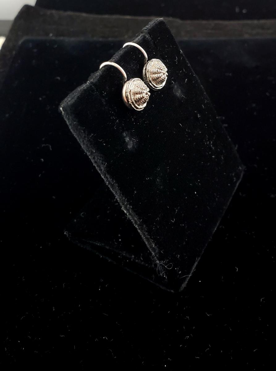 Victorian Glass  Button Earrings picture