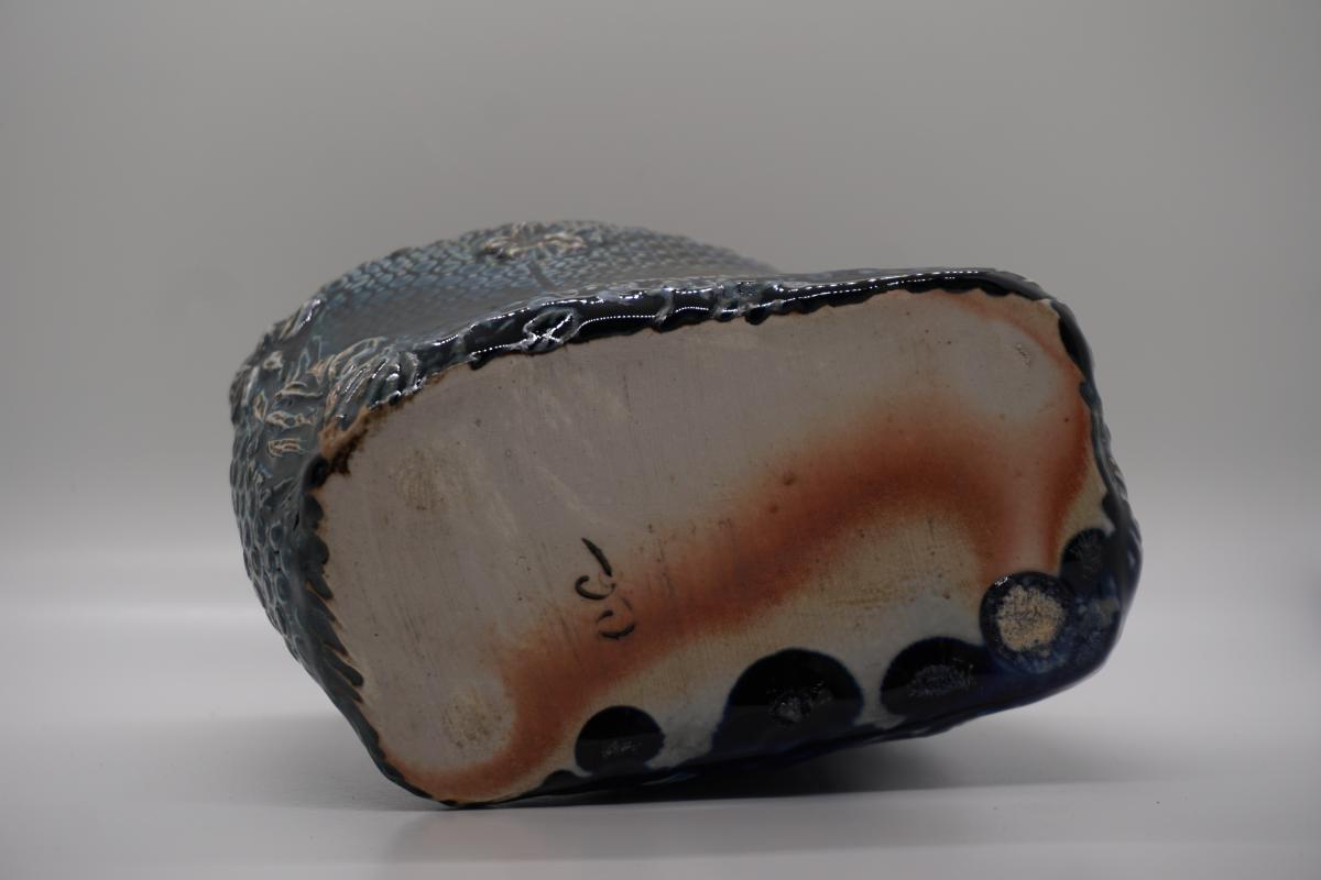 blue oval planter picture