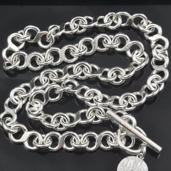 Sterling silver 'figure 8' link necklace picture