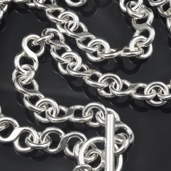 Sterling silver 'figure 8' link necklace picture