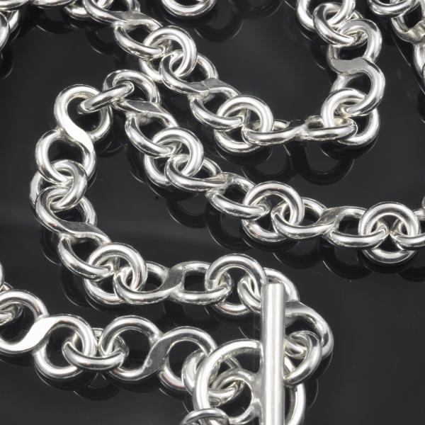 Sterling silver 'figure 8' link necklace picture