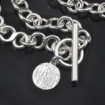 Sterling silver 'figure 8' link necklace