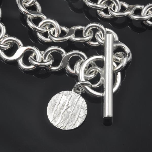 Sterling silver 'figure 8' link necklace picture