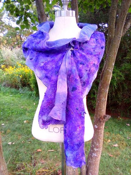 Nuno Felted Silk Scarf