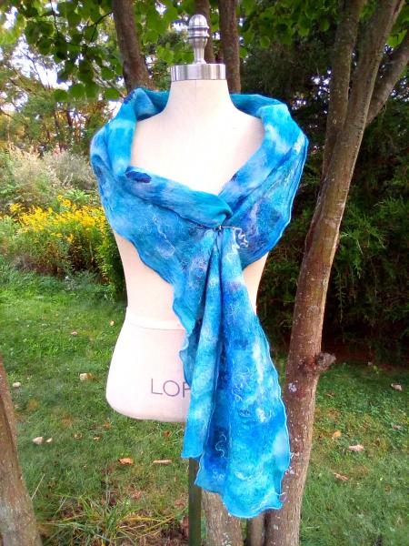 Nuno Felted Silk Scarf