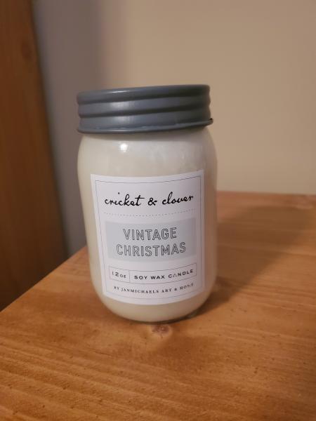 Vintage Christmas soy candle picture