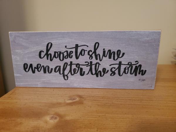 Choose to shine wooden block picture