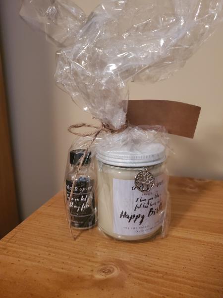 Happy birthday soy candle gift set