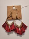 Garnet Tassel Earrings