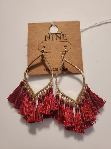 Garnet Tassel Earrings