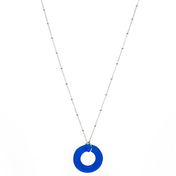 Recycled Glass Seaglass Style Necklace | Sterling | Perfect Stocking Stuffer picture