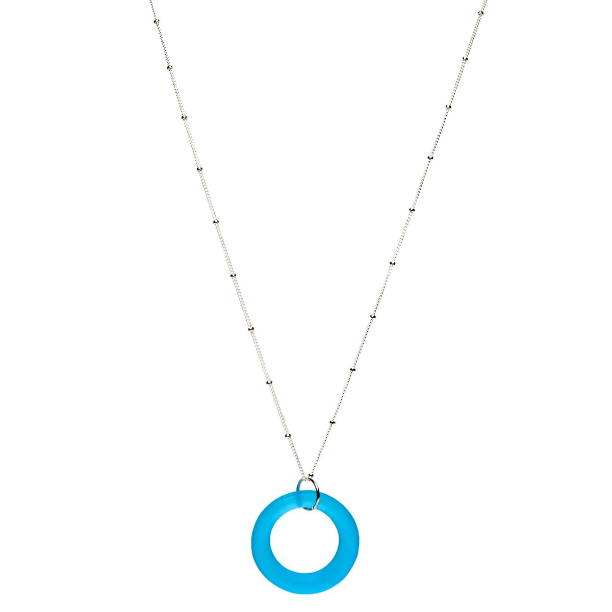 Recycled Glass Seaglass Style Necklace | Sterling | Perfect Stocking Stuffer picture