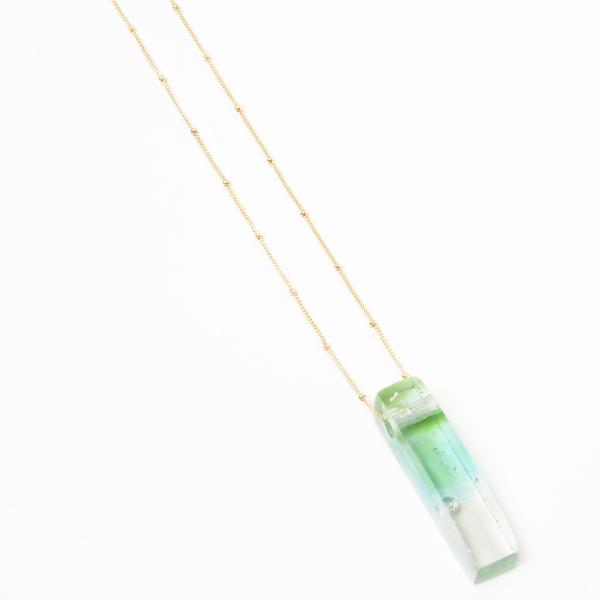 Recycled Glass Mosaic Necklace | Gold picture