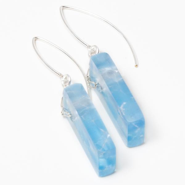Recycled Glass Mosaic Earrings | Silver picture