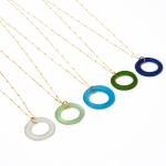 Recycled Bottle Seaglass Style Necklace | Gold | Perfect Stocking Stuffer