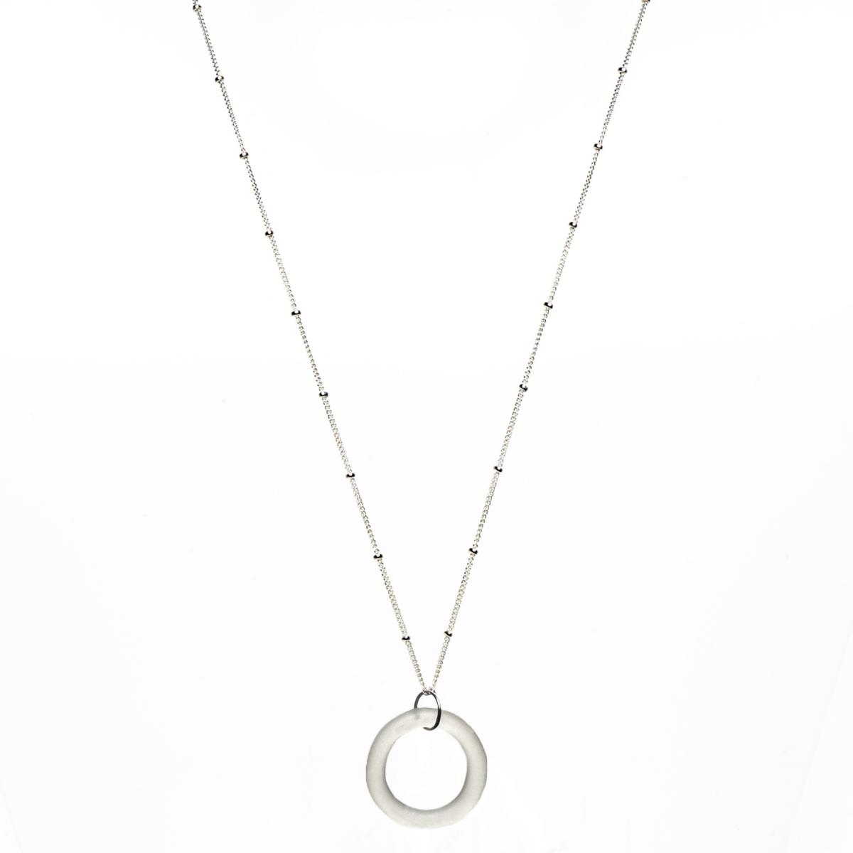 Recycled Glass Seaglass Style Necklace | Sterling | Perfect Stocking Stuffer picture