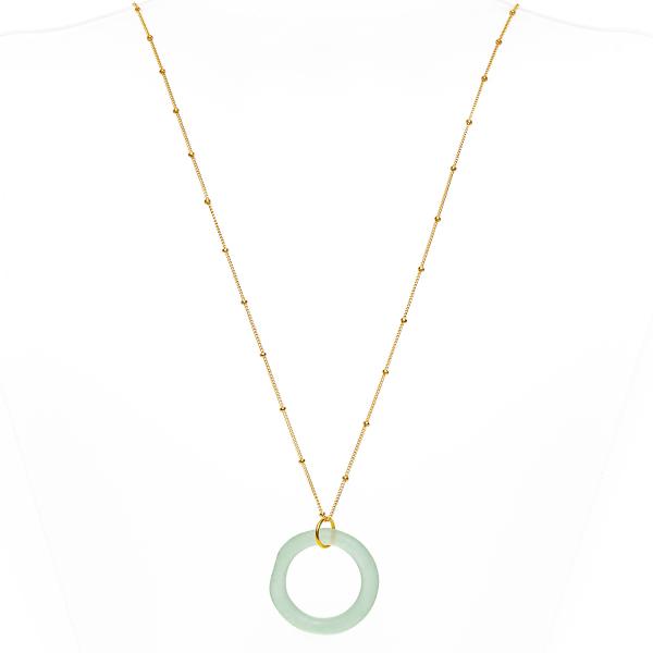 Recycled Bottle Seaglass Style Necklace | Gold | Perfect Stocking Stuffer picture