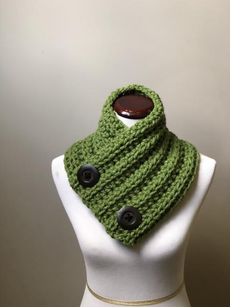 Button Up Cowl in Green