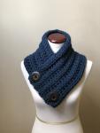 Button Up Cowl in Navy