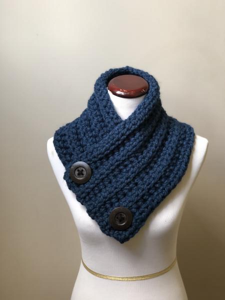 Button Up Cowl in Navy