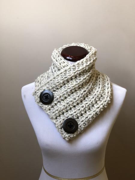 Button Up Cowl in Wheat