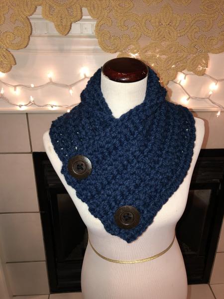Button Up Cowl in Navy picture