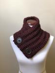 Button Up Cowl in Burgundy