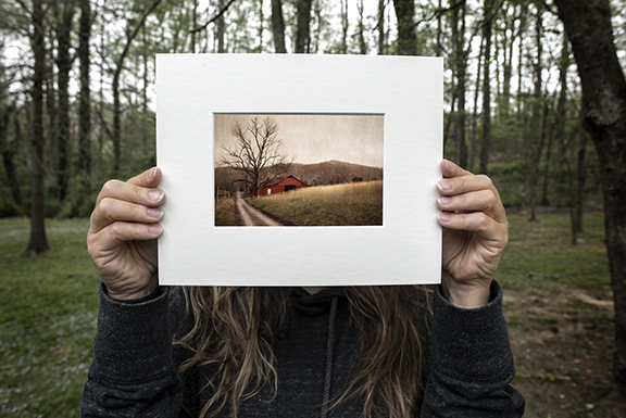 Red Barn - 8x10 matted picture