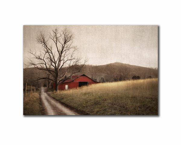 Red Barn - 12x18 Canvas (with Frame Option)