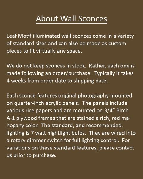 Single Panel Wall Sconce (Japanese Maples) picture